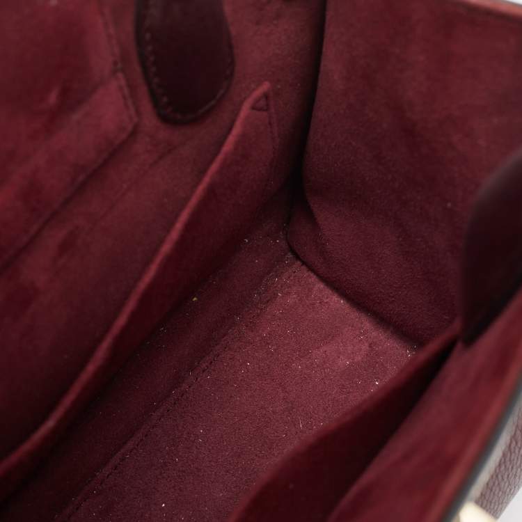 مملوكة مسبقًا Dior Burgundy Leather Mini Diorever Tote