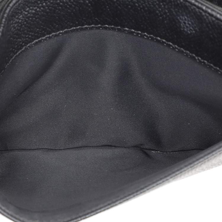 Pre Owned Dior Black Leather Diorama Wallet on Chain