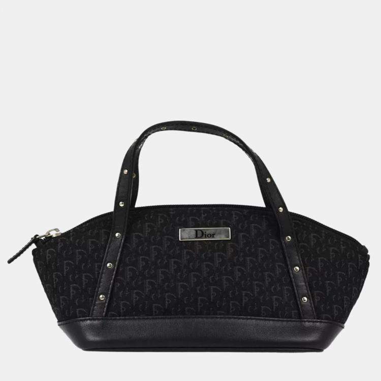 Pre Owned Dior Black Canvas Street Chic Trotter Handbag