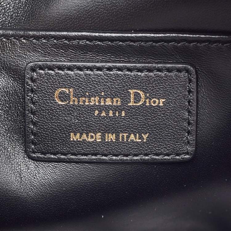 Pre Owned Dior Black Cannage Leather Dioramour Mini Backpack