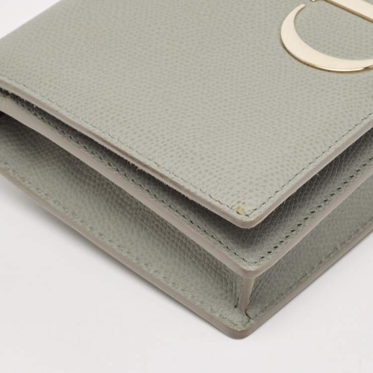 Pre Owned Dior Grey Leather 30 Montaigne Convertible Belt Bag