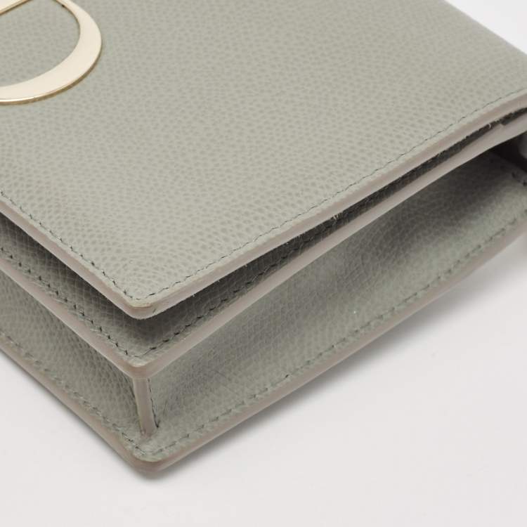 Pre Owned Dior Grey Leather 30 Montaigne Convertible Belt Bag