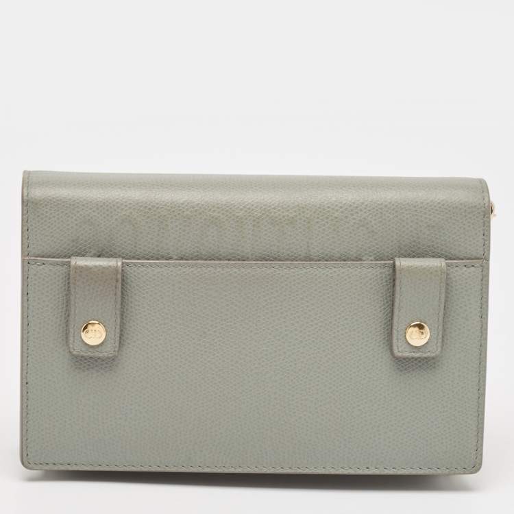 Pre Owned Dior Grey Leather 30 Montaigne Convertible Belt Bag