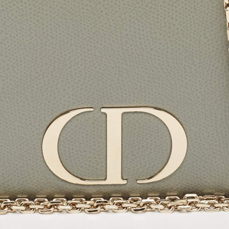 Pre Owned Dior Grey Leather 30 Montaigne Convertible Belt Bag