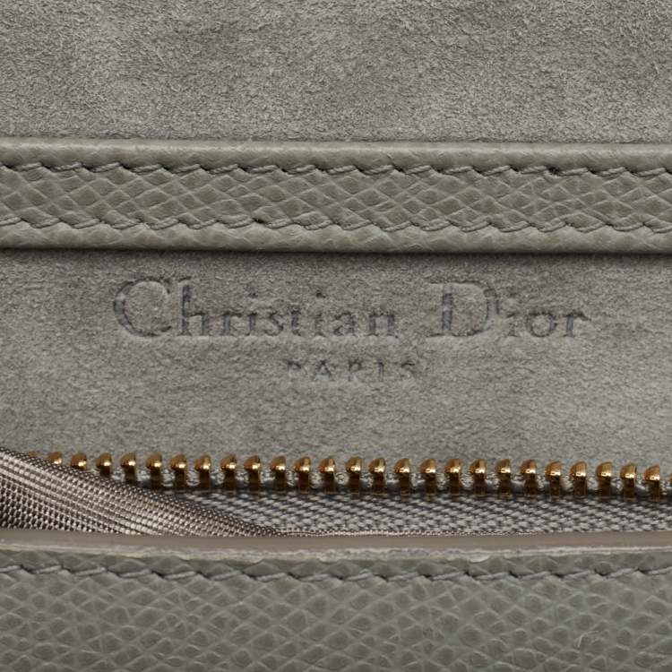 Pre Owned Dior Grey Leather 30 Montaigne Convertible Belt Bag