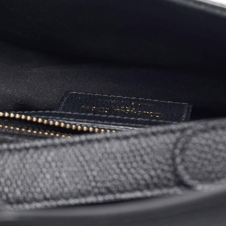 Pre Owned Dior Black Leather Saddle Bag