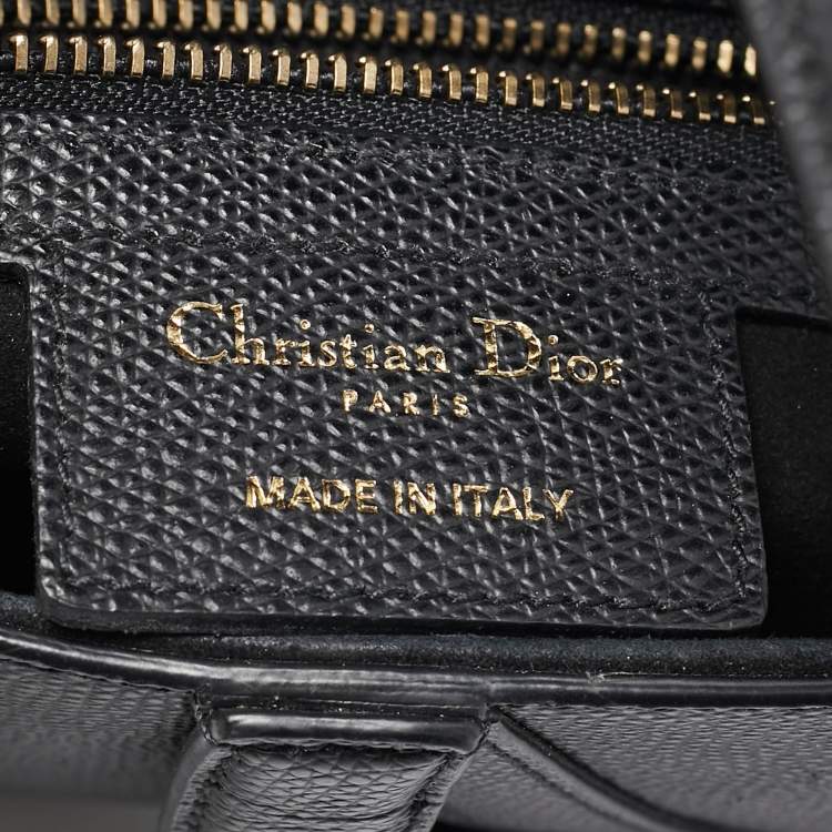 Pre Owned Dior Black Leather Saddle Bag