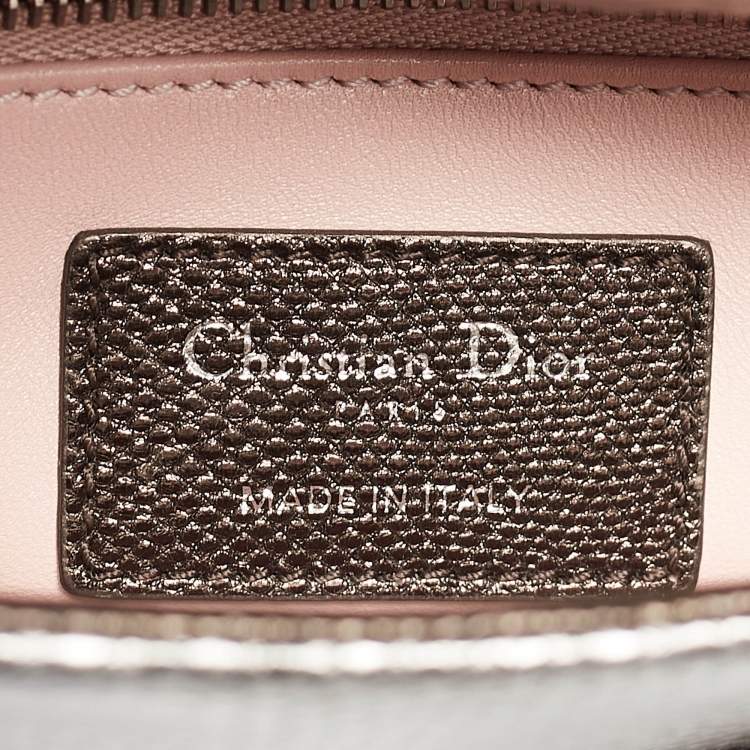 Pre Owned Dior Metallic Multicolor Karung Mini Lady Dior Tote