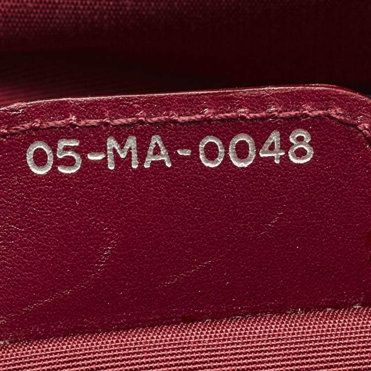 Pre Owned Dior Burgundy Leather Karenina Frame Tote