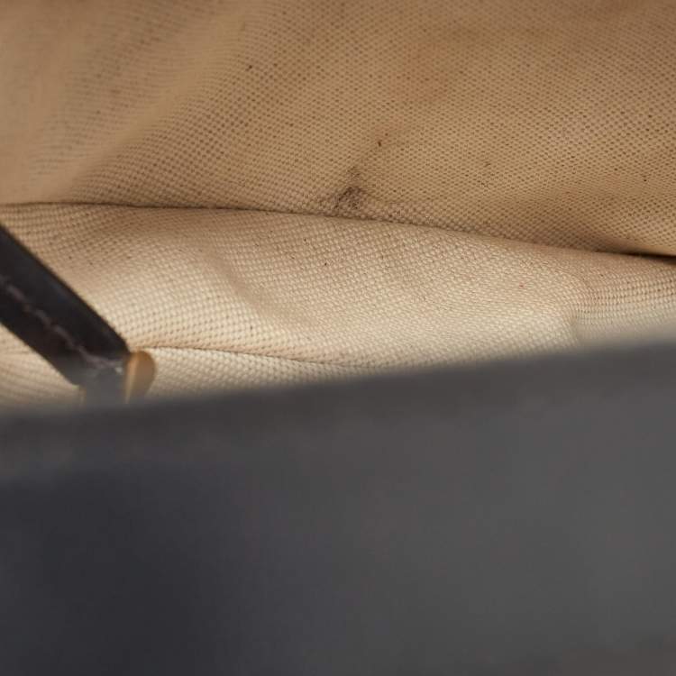 Pre Owned Dior Navy Blue Oblique Canvas Saddle Bag
