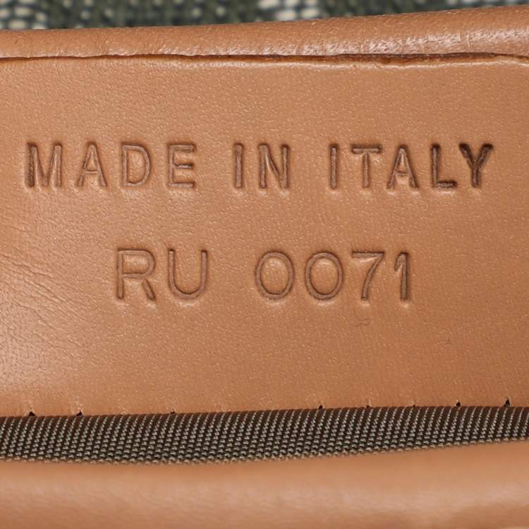 Pre Owned Dior Green/Tan Oblique Canvas Saddle Bag