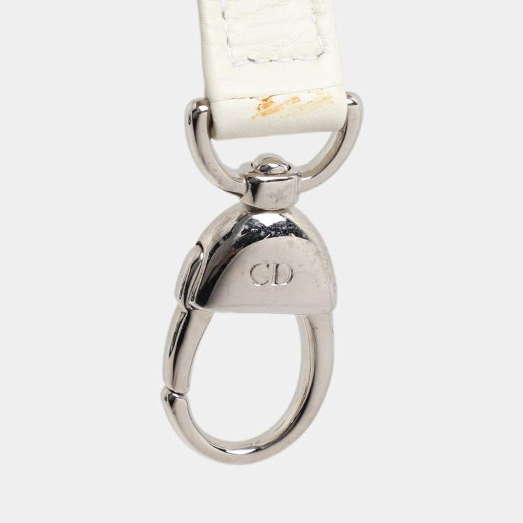 Pre Owned Dior White Cannage Leather Hobo