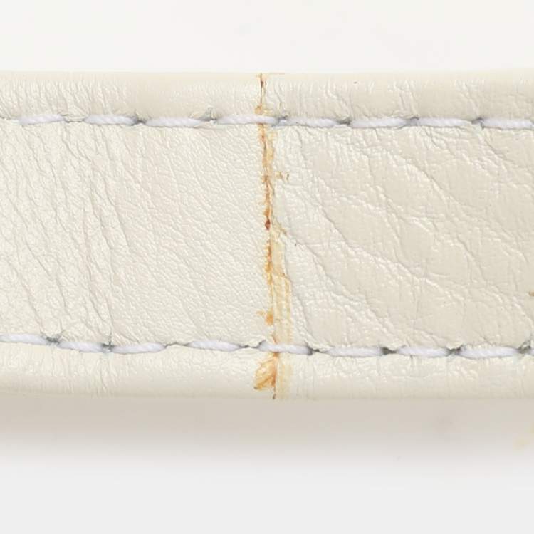 Pre Owned Dior White Cannage Leather Hobo