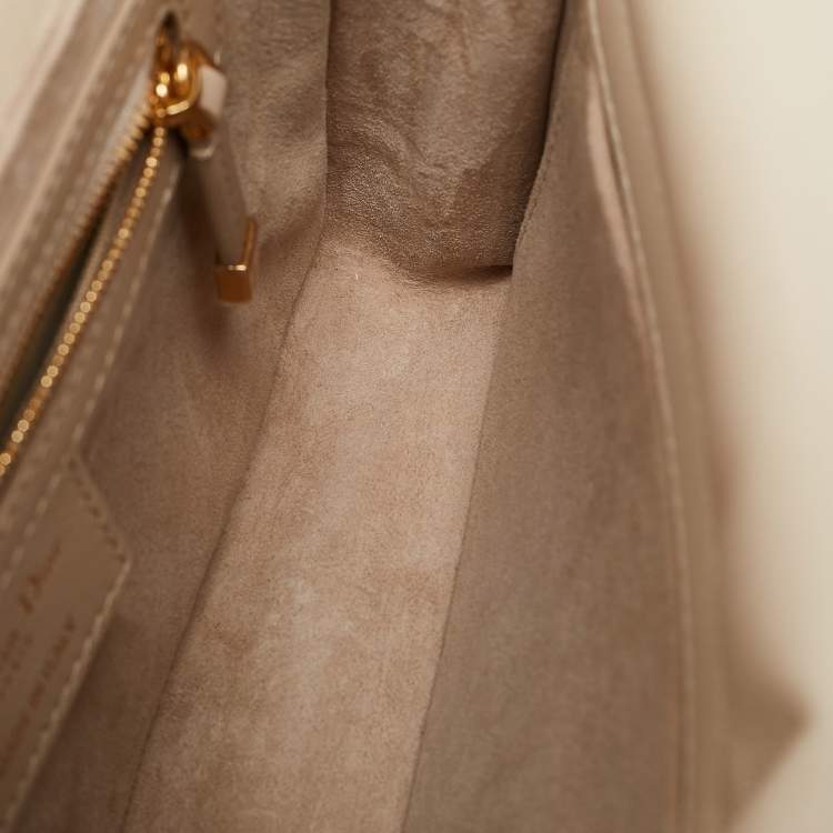 Pre Owned Dior Beige Cannage Leather Small Dior Jolie Top Handle Bag