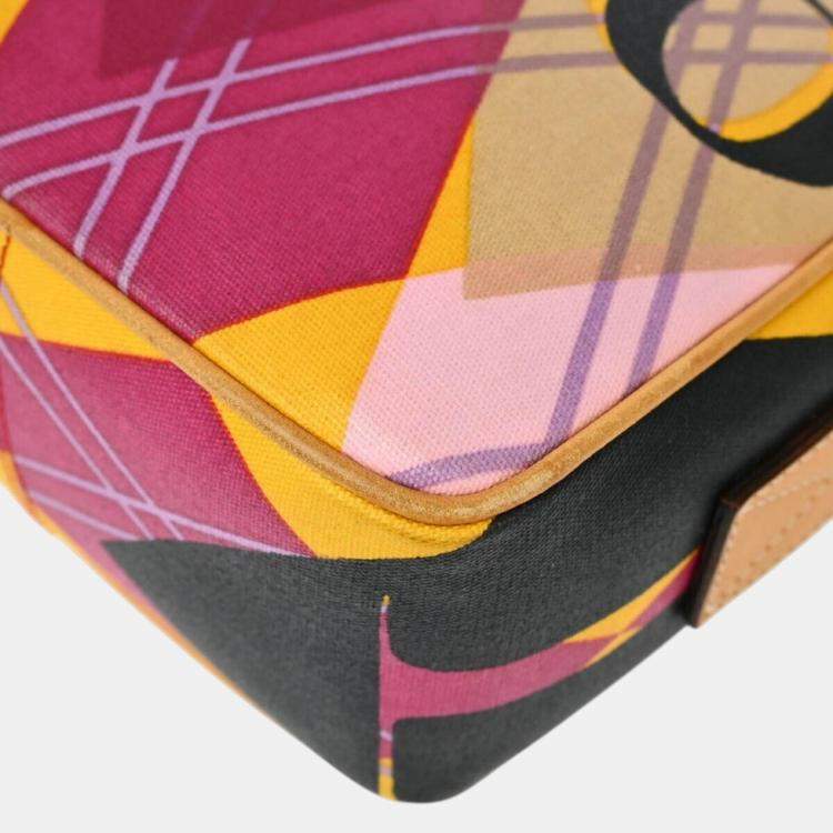 Pre Owned Dior Multicolor Argyle Check Shoulder Bag