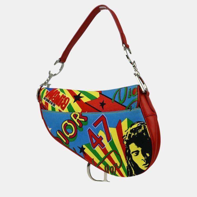 Pre Owned Christian Dior Multicolor Dior Mania Saddle Handbag