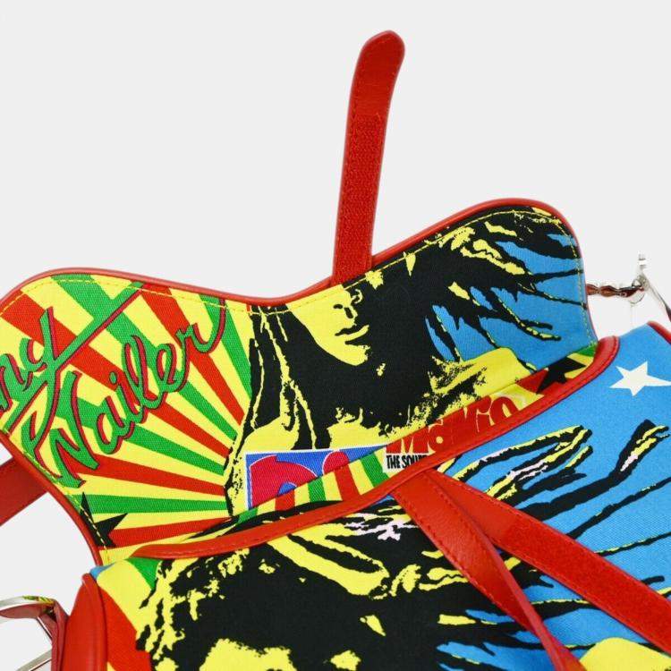 Pre Owned Christian Dior Multicolor Dior Mania Saddle Handbag