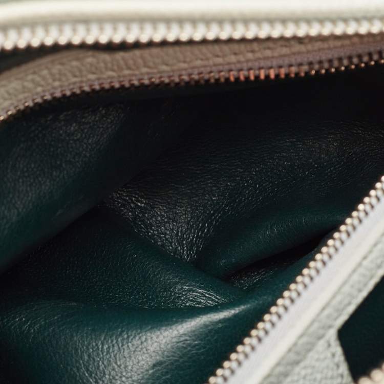 Pre Owned Dior Mint Green Cannage Leather Medium Lady Dior Tote