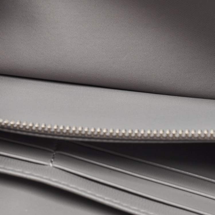 Pre Owned Dior Grey Cannage Leather Diorama Wallet On Chain