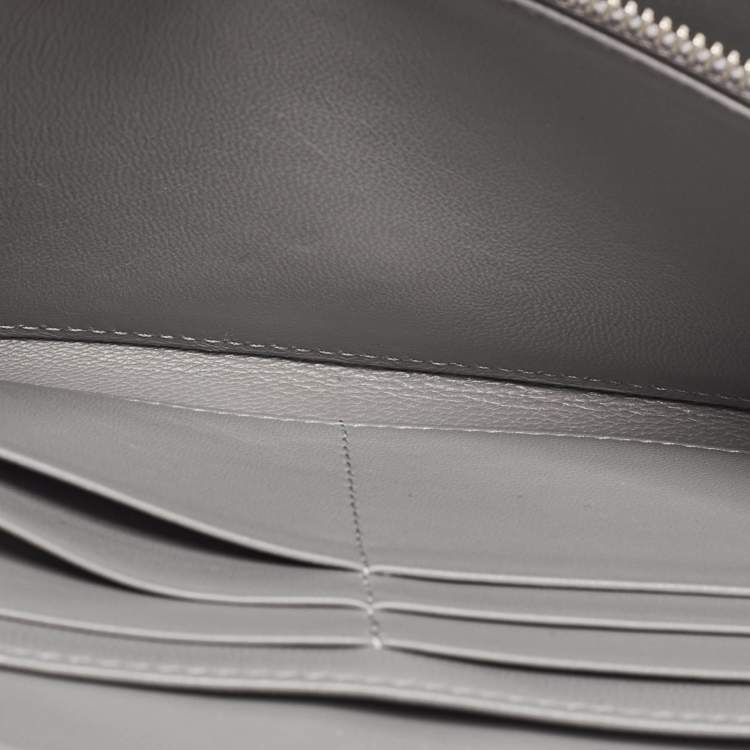 Pre Owned Dior Grey Cannage Leather Diorama Wallet On Chain