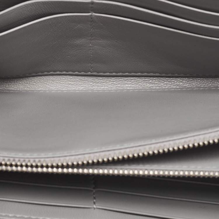 Pre Owned Dior Grey Cannage Leather Diorama Wallet On Chain