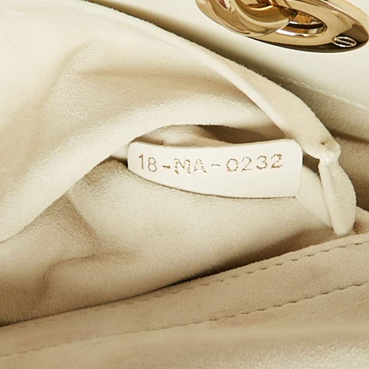 Pre Owned Dior White Cannage Leather Medium Lady D-Joy Tote