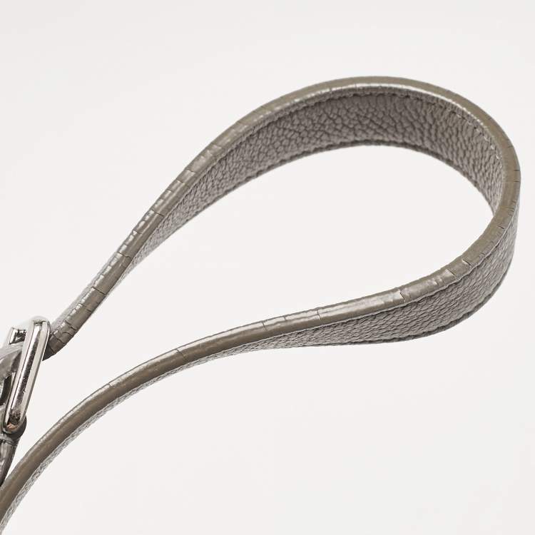 Pre Owned Dior Grey Leather Medium Diorama Flap Shoulder Bag