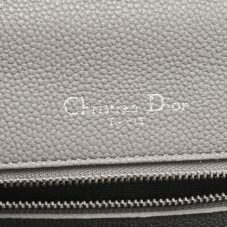 Pre Owned Dior Grey Leather Medium Diorama Flap Shoulder Bag