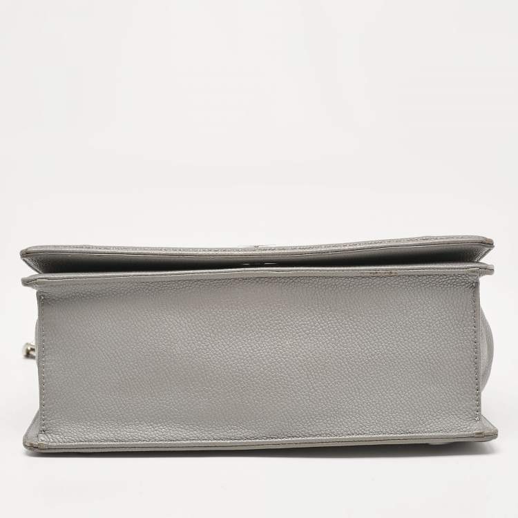 Pre Owned Dior Grey Leather Medium Diorama Flap Shoulder Bag