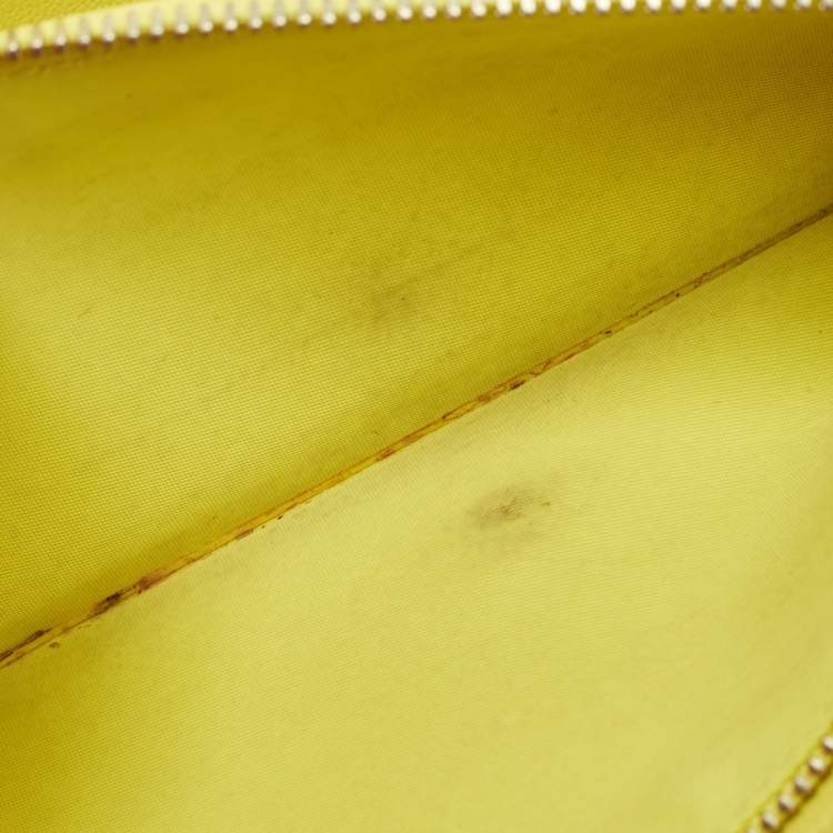 Pre Owned Dior Yellow Leather Diorama Wallet on Chain