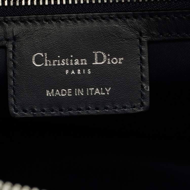 Pre Owned Dior Navy Blue Oblique Canvas Changing Bag