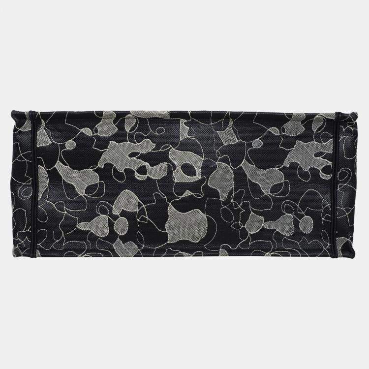 Pre Owned Christian Dior Canvas Embroidered Large Around The World Book Tote