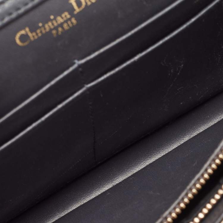 Pre Owned Dior Gold Leather Diorama Wallet on Chain