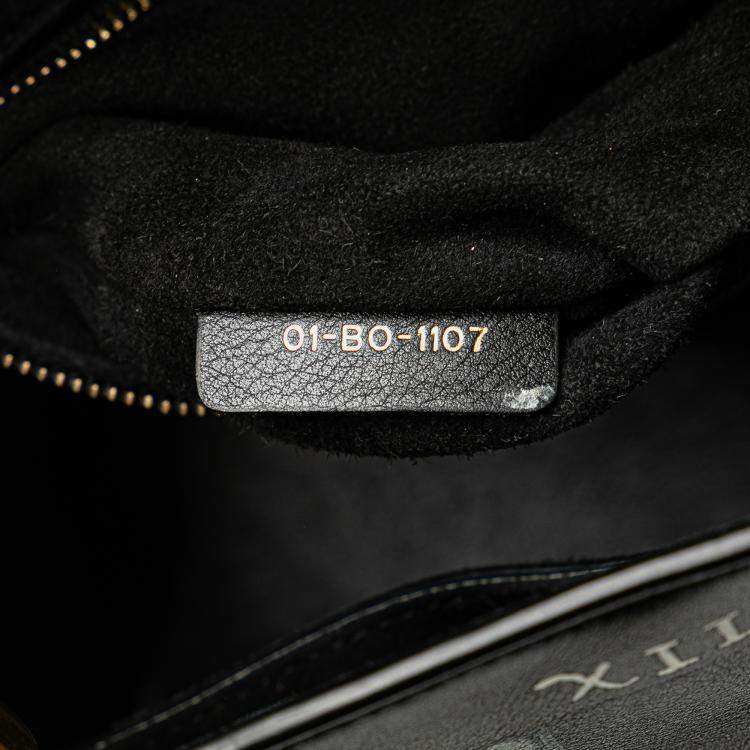 Pre Owned Dior Black Medium Calfskin Death Tarot Card Lady Dior Bag