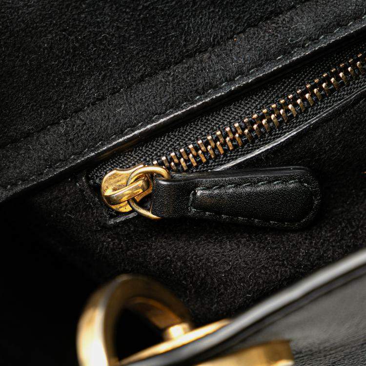 Pre Owned Dior Black Medium Calfskin Death Tarot Card Lady Dior Bag
