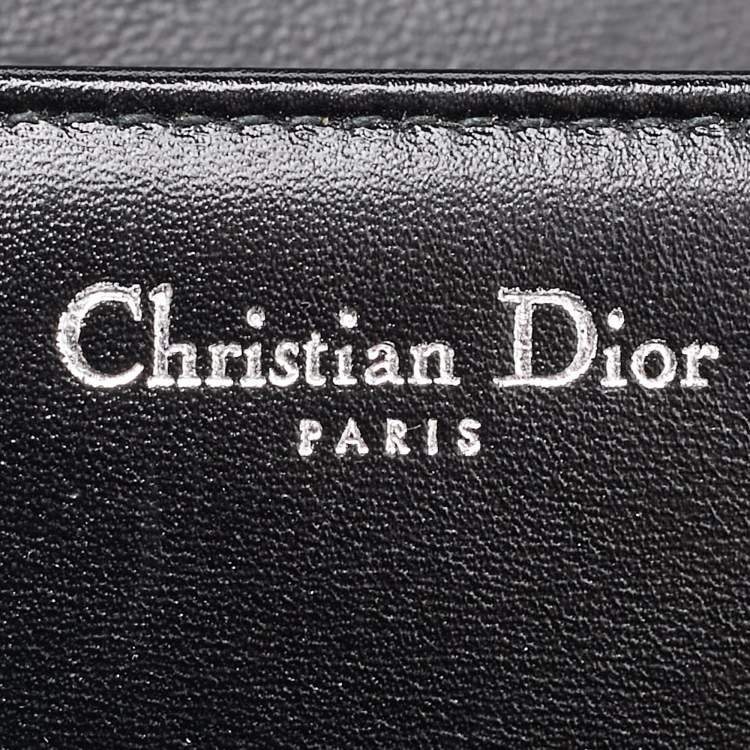 Pre Owned Dior Black Leather Tribale Promenade Flap Shoulder Bag