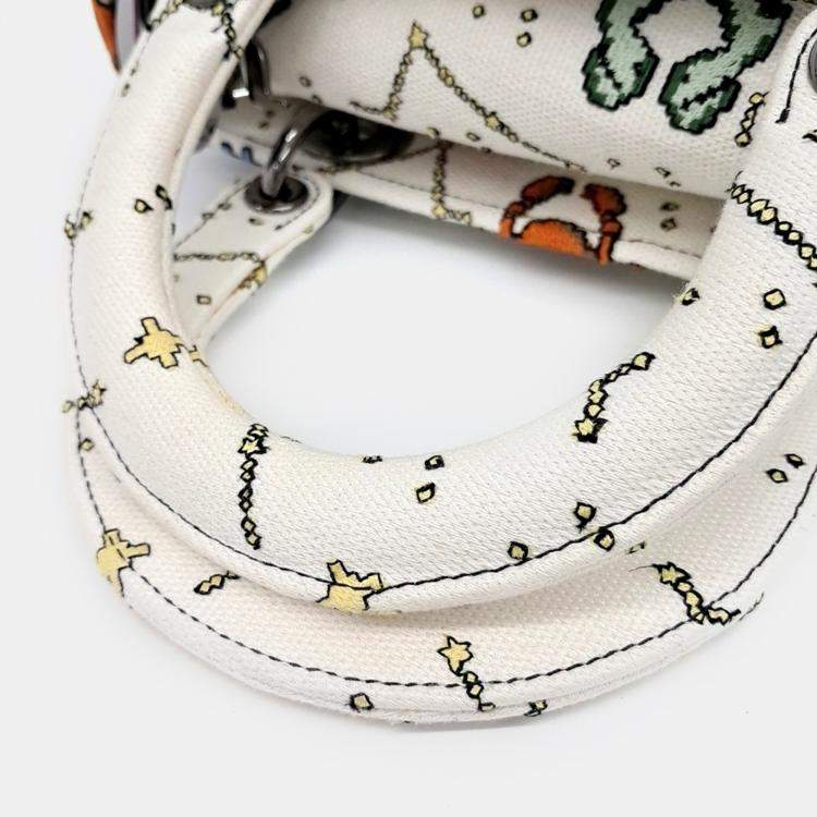 Pre Owned Dior Multicolor Fabric Medium Lady D-Lite ToteBag