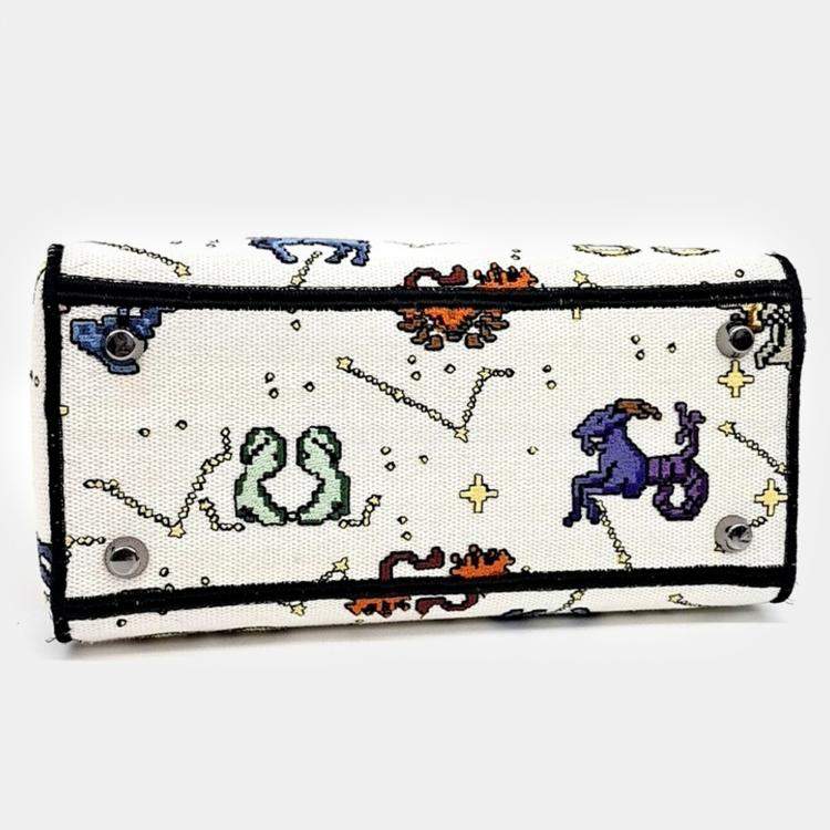 Pre Owned Dior Multicolor Fabric Medium Lady D-Lite ToteBag