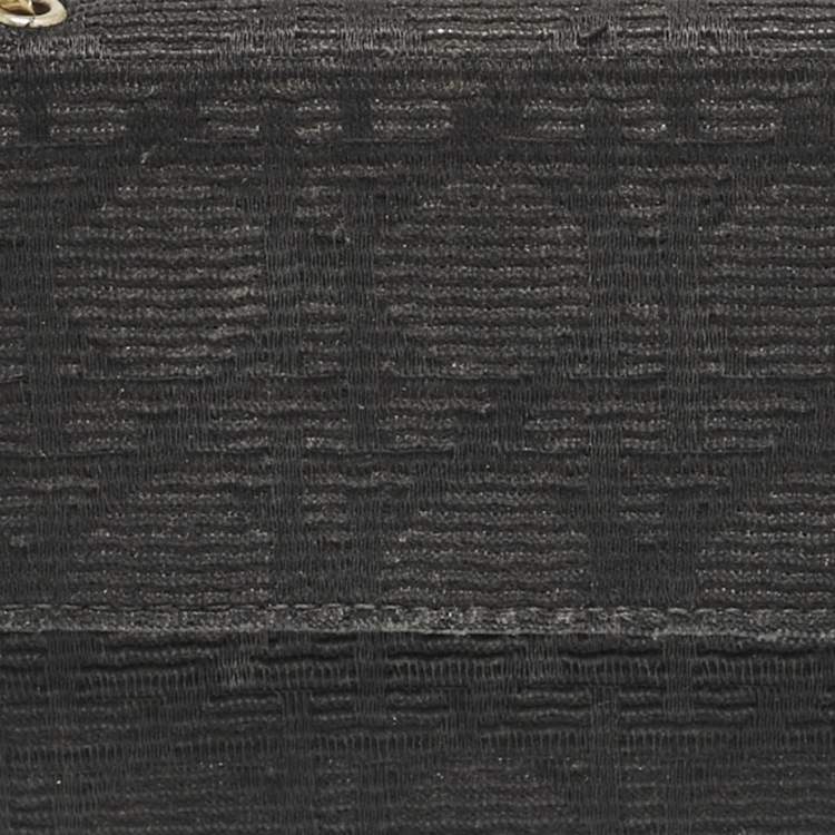 Pre Owned Dior Black Oblique Canvas Lady Dior Trifold Wallet