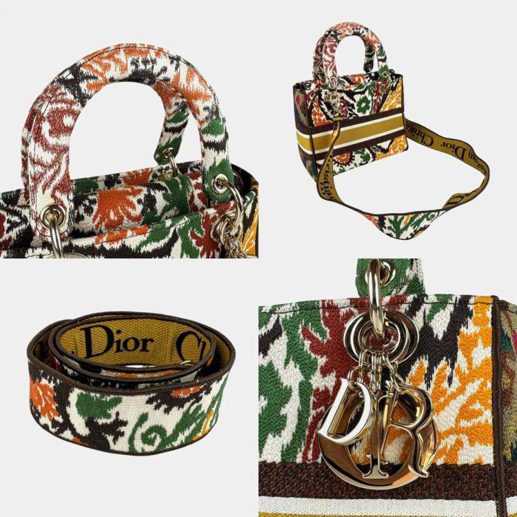 Pre Owned Dior Brown Canvas Lady D-Lite Shoulder Bag