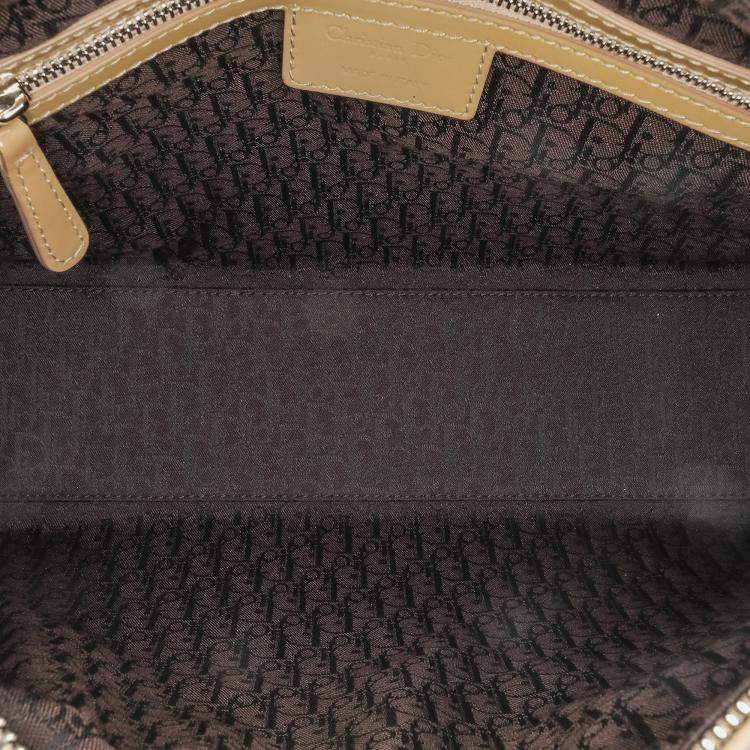 Pre Owned Dior Yellow Large Patent Cannage Lady Dior Bag