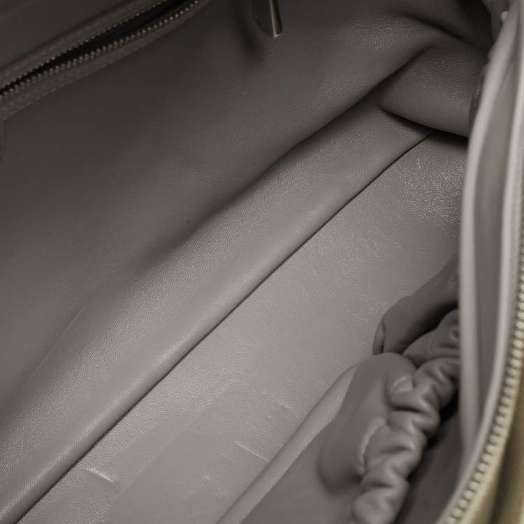 Pre Owned Dior Grey/Beige Canvas and Leather Nappy Diaper Bag