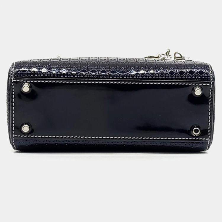 Pre Owned Dior Silver Leather Lady Mini Bag