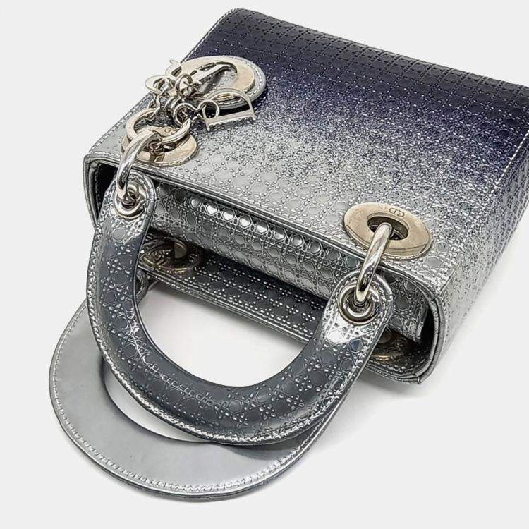 Pre Owned Dior Silver Leather Lady Mini Bag