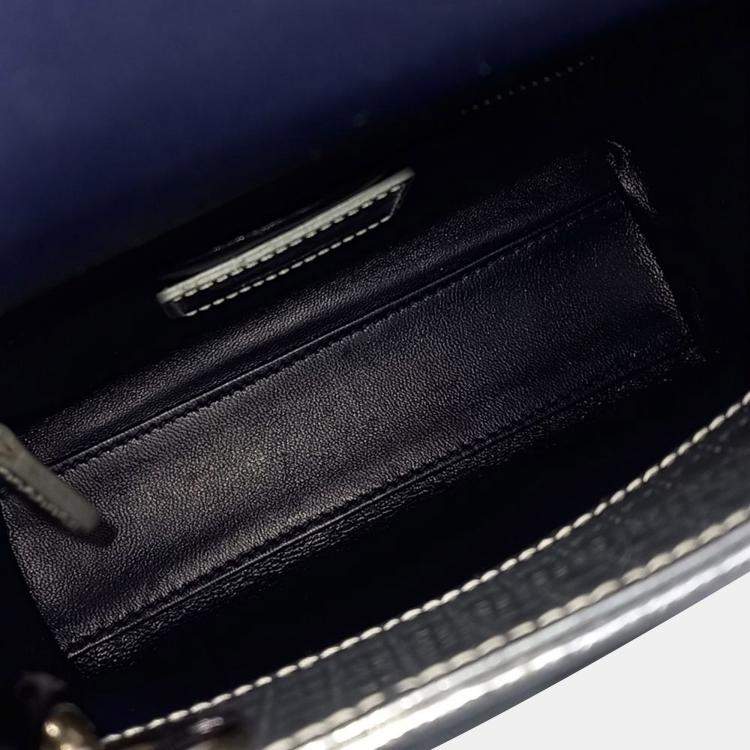 Pre Owned Dior Silver Leather Lady Mini Bag