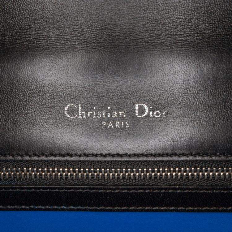 Pre Owned Dior Black Medium Calfskin Stitch Diorama Flap Bag