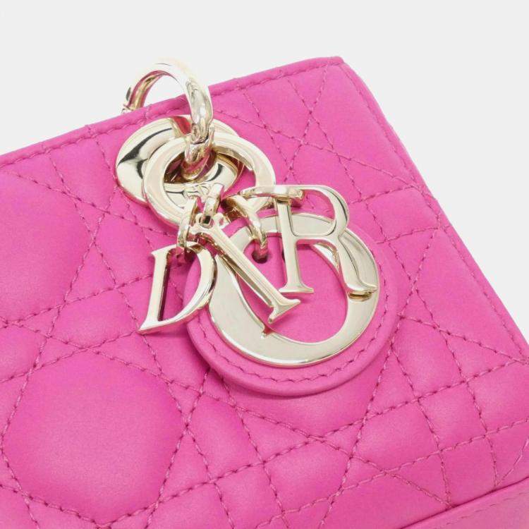 Pre Owned Christian Dior Pink Lady D-Joy Micro Handbag