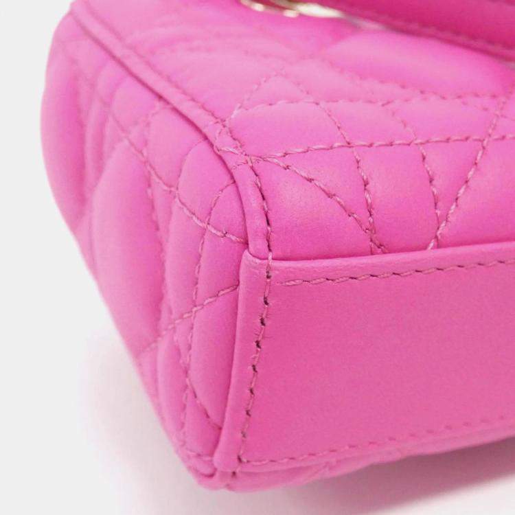 Pre Owned Christian Dior Pink Lady D-Joy Micro Handbag