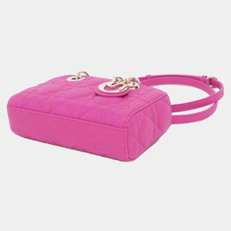 Pre Owned Christian Dior Pink Lady D-Joy Micro Handbag