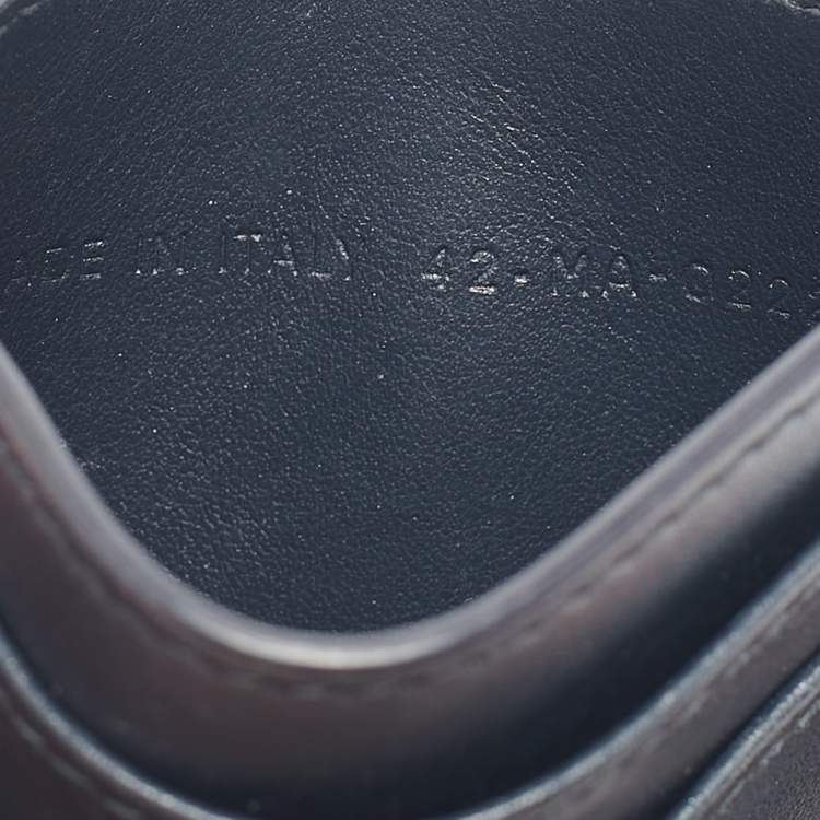 Pre Owned Christian Dior Navy Blue Leather Vibe Voyageur Card Case